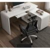 JYDQM Office Desk Computer Desk Swivel Angle Multifunctional Desk White Office Furniture