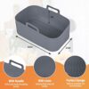 2Pcs Silicone Pot Double Air Fryer Liners Basket, Rack Accessories for Ninjas Dual Air Fryer, Oven, and Microwave