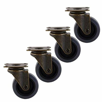 SKOAJAS Plate Casters Nylon Swivel Castor Furniture Caster,Sofa Chair Furniture Castors,360 Degree Rotating Swivel Casters,Mute Sofa Castor,for D
