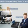 STANDNEE Standing Desk Converter, Height Adjustable Stand up Desk Riser, Fully Assembled Monitor Laptop Riser Workstation, Sit to Stand Desk for