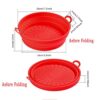 2pcs Air Fryer Silicone Pot,7.5inch Round Silicone Air Fryer Liner,Foldable Air Fryer Silicone Liner for Air Fryer, Oven, Microwave