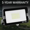 30W Led Flood Light Outdoor 4550LM Security Light Outside Lamp IP66 Waterproof 5000K Daylight White Lifespan 50000H 130lm/w 5-Year Warranty Super
