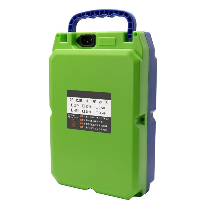 FARUTA 24V/ 36V/ 48V Electric Lawn Mower Lithium Battery Tea Harvester Hedge Machine Garden Tools Battery with Charger + Battery Display,24V,12Ah