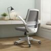 FGHOEV Ergonomic Office Chair Mid-Back Home Desk Chair with Lumbar Support Small Mesh Computer Chair