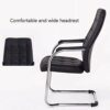 WALNUT Leisure Meeting Computer Chair Home Office Chair Ergonomic Chair Comfortable Bow Leather Chair Staff Chair (Color : Black)