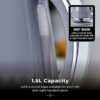 Tower T10075GRY Solitaire Kettle with 360° Swivel Base Cord Storage 1.5L 3KW Grey and Chrome Accents