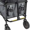 Amazon Basics Garden Tool Collection Collapsible Folding Outdoor Garden's Utility Wagon with Cover Bag, Grey