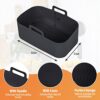 2PCS Silicone Air Fryer Liner for Ninjas Dual 19.5cm Basket Pot Reusable Non-Stick Waterproof Airfryer Baking Mould Food Grade Tray
