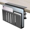 No Drill Under Desk Cable Management Tray, MEEKAKEE [Upgrated] Wire Management, Metal Cable Tray, Wire Organizer Under Desk, Desk Storage Holder