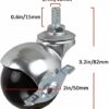 SBTXHJWCGLD 4pcs Furniture Casters Swivel Ball Casters Wheels,Universal 360 Degree, With Threaded Rod,for Home Furniture,Office Table Cabinet,Cof