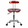 Flash Furniture Office Chair, Chrome, Wine Red, 41.91 x 43.18 x 88.27 cm
