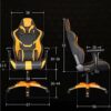 LHMYHJR Gaming Chairs Modern Simplicity Game Chairs Game Chairs Home Computer Chair Adjustable High-backed Office Chair Tilt The Seat