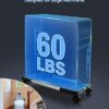 Seloom Computer Tower Stand, Desktop Stand, Adjustable Mobile CPU Stand with Rolling Caster wheels, PC Tower Stand Holder for Floor Carpet Gaming