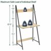 SpringSun 2-Tier Ladder Computer Desk with Storage Bookshelf, Modern Writting Table for Office and Home