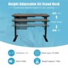 EYHLKM 48" Electric Standing Desk Height Adjustable W/Control Panel & USB Portl Home Office (Color : B)