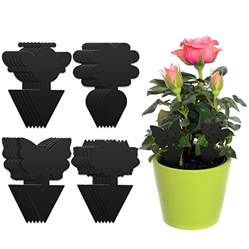 24pcs Fruit Fly Trap, Sticky Fruit Fly and Fungus Gnat Trap, Dual-Sided Fruit Fly Trap Bug Catcher for Protect Plants and Control Indoor Plant Bu