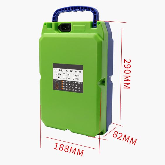 FARUTA 24V/ 36V/ 48V Electric Lawn Mower Lithium Battery Tea Harvester Hedge Machine Garden Tools Battery with Charger + Battery Display,24V,12Ah