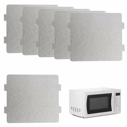 6 Pcs Microwave Oven Waveguide Covers Mica Plates, 4.65x3.9 inch Universal Waveguide Cover Mica Sheets Heat-Resistant Insulation Repairing Parts