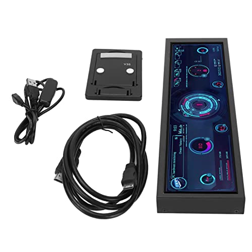 Bewinner 8.8 inch IPS USB Mini Screen, 1920x480 IPS LCD Screen for Aida64 PC CPU Monitor GPU Fan Speed Computer Temperature Memory Sub Display, 3