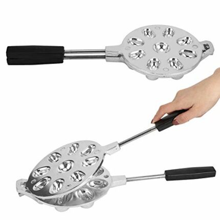 Waffle Maker | Aluminium Alloy Waffle Cone Maker, Non‑Stick Waffle Irons, Egg Waffle Mould Baking Tool for Making Falafels, Chaffles, Paninis.