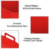 SPARES2GO Basket Compatible with Devology Double 9L Dual Air Fryer Drawer Liner Silicone (Pack of 2, Red)