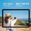 SGIN 10.1 Inch Tablet Android 12, 4GB RAM 64GB SSD (TF 256GB), Octa-Core Processor, 2MP+5MP Camera, 800x1280 HD IPS, 6000 mAh Battery Tablet with