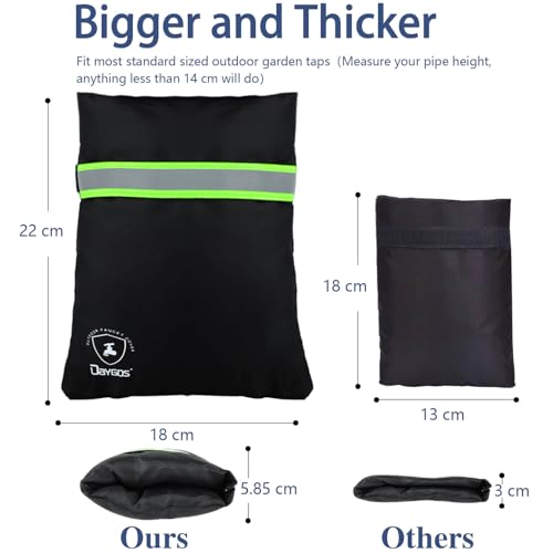 DAYGOS Outside Tap Covers for Winter - Waterproof Thickened Tap Cover with Insulated Cotton, Faucet Frost Protector Jacket, Protect from Freezing
