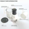 Yum Crispy Handheld Food Chopper, Manual Food Chopper Hand Chopper Dicer Salad Vegetable Chopper Onion Chopper and Slicer Stainless Steel Sharp C