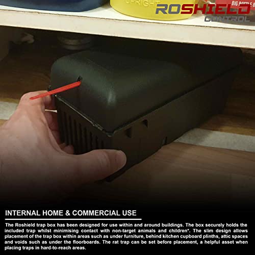 Roshield Rat Trap Killer Box - Easy to Set Safety Box for Home, Shed & Garage Control & Treatment (Professional Quality, Pack of 1)