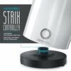 Arendo - Electric Kettle 0.5 Litre Cordless - Stainless Steel Water Boiler with 5 Temperature Values Selectable - Double Walled Design - Small Ke