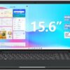 SGIN 15.6" Laptop 8GB RAM 256GB SSD Storage(TF Card 512GB), Celeron Quad-Core, Full Size Keyboard, PC Notebook with 2xUSB 3.0, Dual Band WiFi, Bl