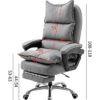 ZXFYHD Desk Chair,Office Chair Fabric Computer Chair, Home Leisure Boss Chair, Office Swivel Chair Reclining Chair Headrest Removable And Washabl