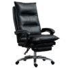 JHKZUDG PU Leather Executive Computer Desk Chair,High Back Home Office Chair, Adjustable Executive Leather Chair with Armrest And Feet, with Heav
