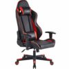 YINYUAN Game Chair Human Engineering Computer Chair With Pillow Waist Support Suitable For Office Home Bag Game White Red (Color : White)
