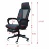 EYHLKM Ergonomic Office Chair, Reclining Office Chair with Lock Function and Lumbar Support, Executive Office Chair with Headrest