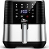 Air Fryer Oven, Uten 5.5L Oil Free Air Fryers for Home Use, LED Screen with Digital Display, Timer and Fully Adjustable Temperature Control for H