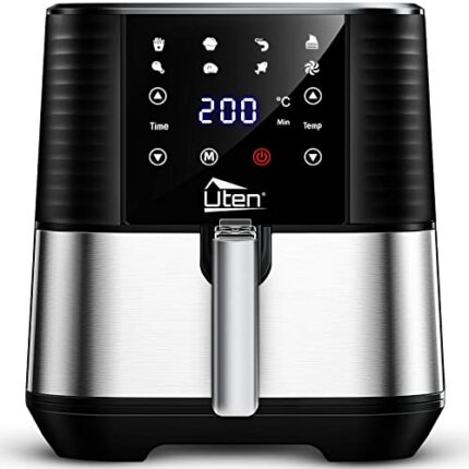 Air Fryer Oven, Uten 5.5L Oil Free Air Fryers for Home Use, LED Screen with Digital Display, Timer and Fully Adjustable Temperature Control for H