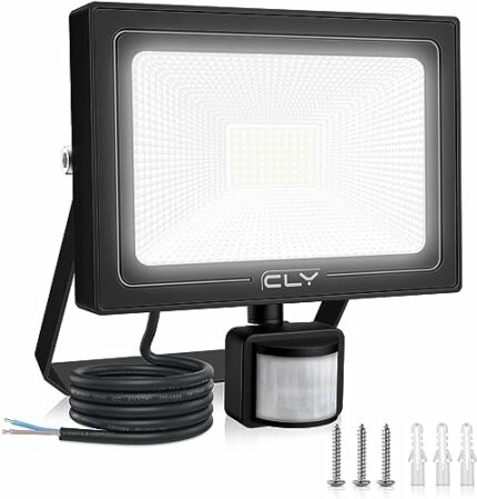 CLY Security Lights Outdoor Motion Sensor 60W, Sensor Light 5200 Lumen IP66 Waterproof LED Floodlight with PIR, 6500K Cold White LED Outdoor Ligh