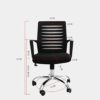 YLiansong-home Adjustable Rotating Office Chair Office Chairs Medium Back Breathable Back And Seat Adjustable Black Managers Chair Office Desk Ch