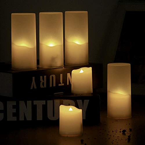 Rechargeable Battery Tea Lights, 6 Pcs Warm White Led Tea Lights with Remote & Timer, Fake Candles,Led Candles,Electric Tea Lights,Small Led Ligh