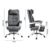 YT.JYUERI Relax Comfortably Safe Ergonomic Executive Office Chair High Back Computer Desk Chair Linen Fabric Adjustable Height Recliner with Head