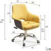ZXFYHD Desk Chair,Office Chair Computer Chair, Swivel Steel Feet Ergonomic Home Office Chair Easy To Clean Leather Staff Chair