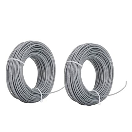 CHICIRIS 2PCS 24m 2.0mm Lawn Mower Wire Rope Cord Grey Nylon Wire Trimmer Spool Line for BOSCH ART 24 27 30 36 Professional Manufacturing Lightwe
