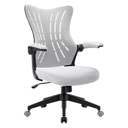 SLNFXC Mid-Back Office Desk Chair Mesh Ergonomic Task Chair Computer Chair Home Office Chair Lift Swivel Chair (Color : A, Size : Light Grey)