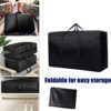 3 Pack 180L Large Storage Bags,600D Oxford Waterproof Garden Moving Storage Boxes with Zips,Under Bed Storage Box with Lid for Clothes,Duvet,Laun