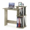 Furinno Efficient Home Laptop Notebook Computer Desk, Study Desk, Writing Desk, Sonoma Oak/White, 100.6 (W) x 85.3 (H) x 39.6 (D) cm