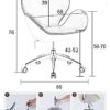 NMDCDH Adjustable Home Office Task Desk Chair 360° Swivel, Ergonomic Upgraded Desk Chair with Leather Racing Seat for Women Adults, Black