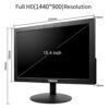 Thinlerain 15.4 Inch Small PC Monitor HDMI VGA, 1400×900 LED Display Screen Monitor for Computer PC Windows 7/8/10 (60Hz, 5ms, VESA, TN Panel) Bu