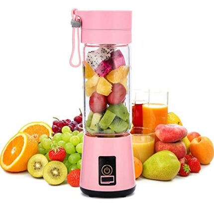 380ml Portable Blender, Mini Blenders Smoothies Shakes Juicer Cup, USB Rechargeable Travel Personal Juicer Mixer for Gym Camping Travel, 2000mAh