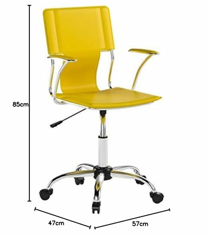 Piqueras and Crespo 214 – Ergonomic Office Chair with Fixed Arms, Adjustable Height and 360 Degree Rotating